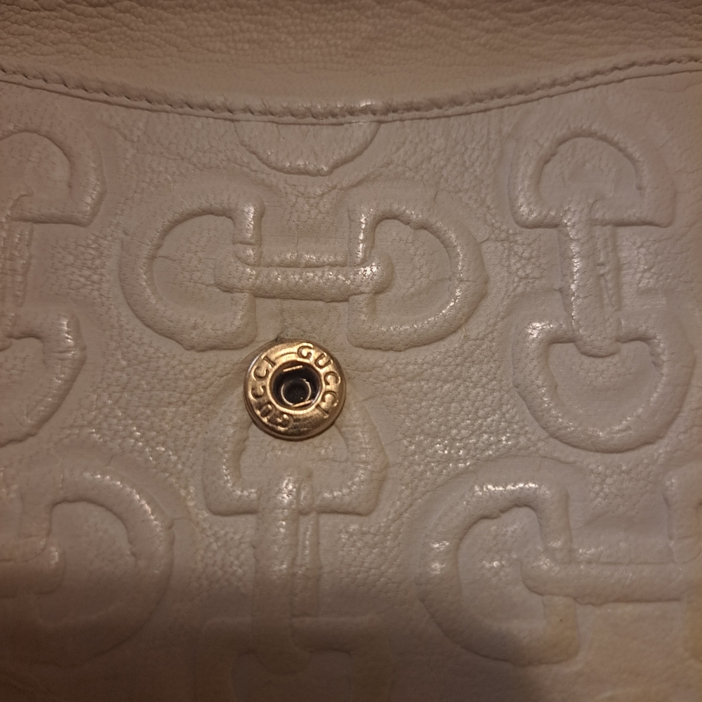 Gucci ivory white bamboo D-ring bifold wallet - Picture 8 of 14